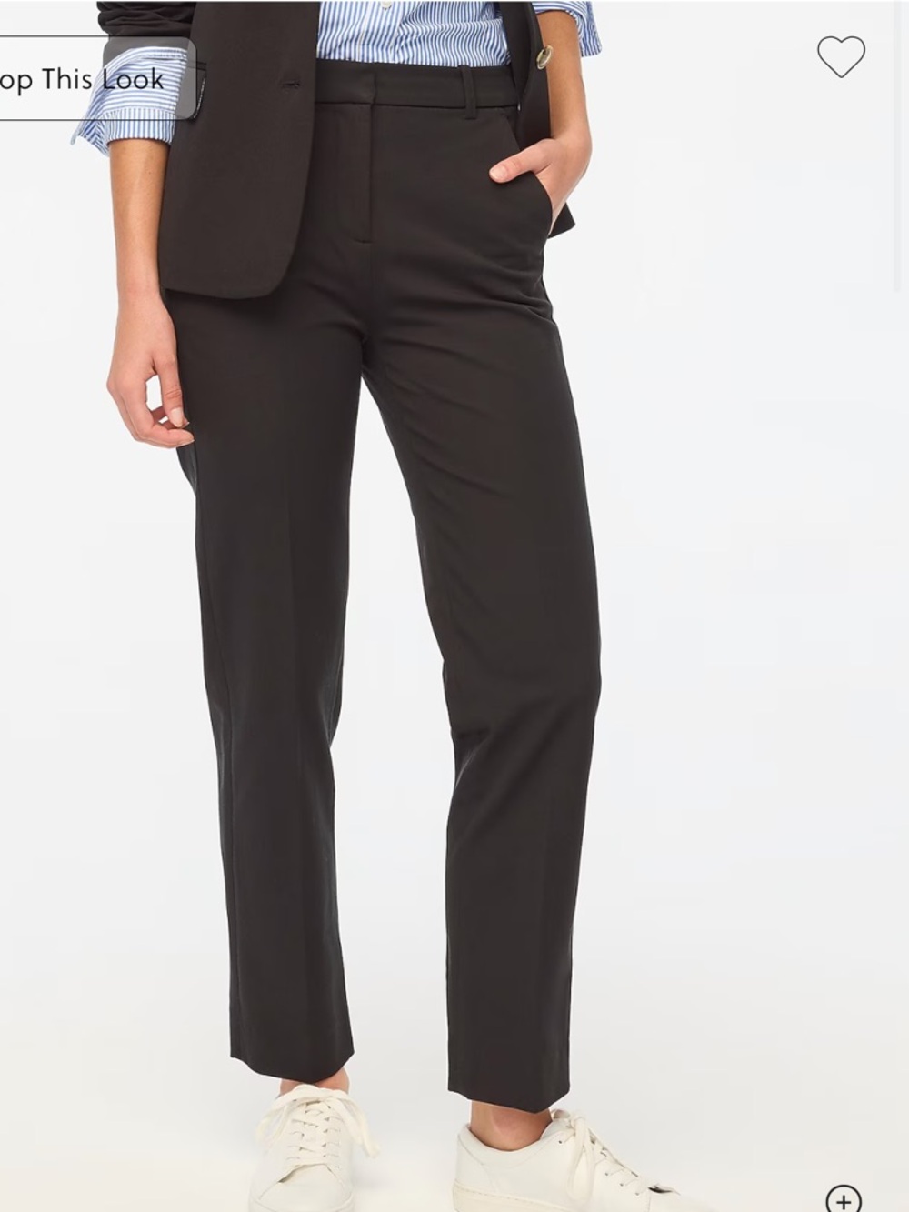 J. Crew Factory Black Kallie Straight-Leg  Pants 18
